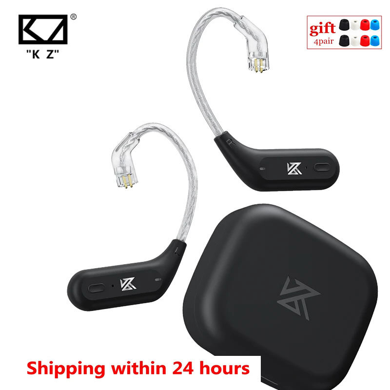 KZ AZ09 HD Bluetooth 5.2 Wireless Upgrade Cable Earphones Headset Ear Hook With Charging Case For KZ ZAX DQ6 ZSN ZSX CA16 VX MT1