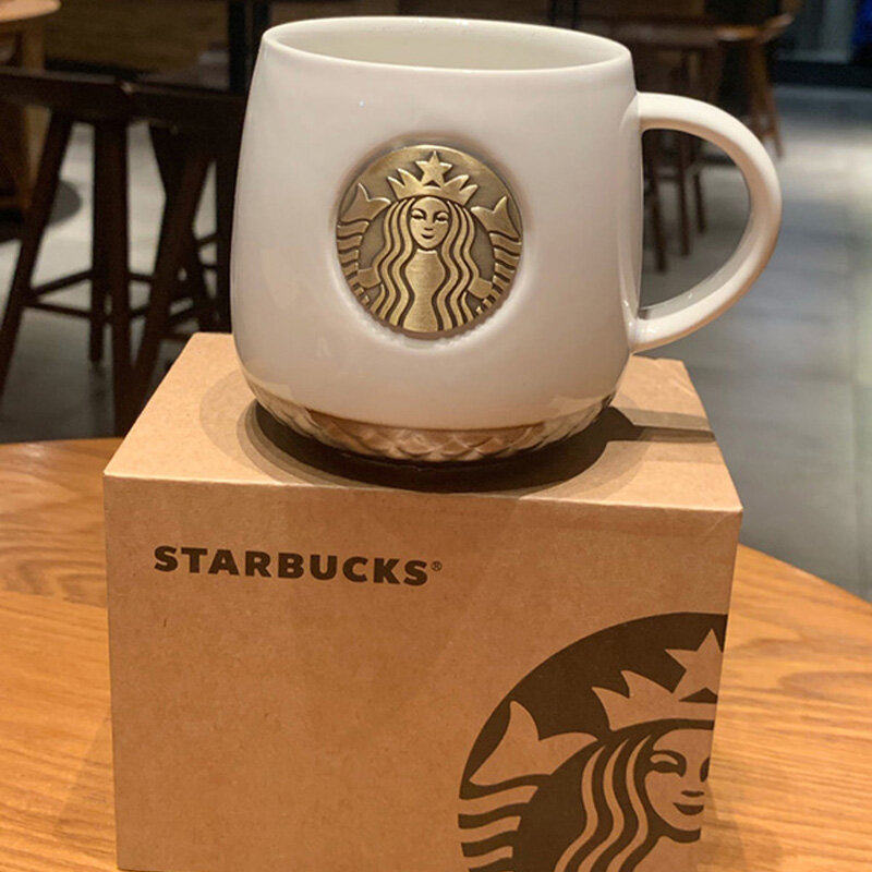 Cốc gốm Starbuck chất lượng cao, dung tích lớn, thiết kế theo phong cách cổ điển - INTL