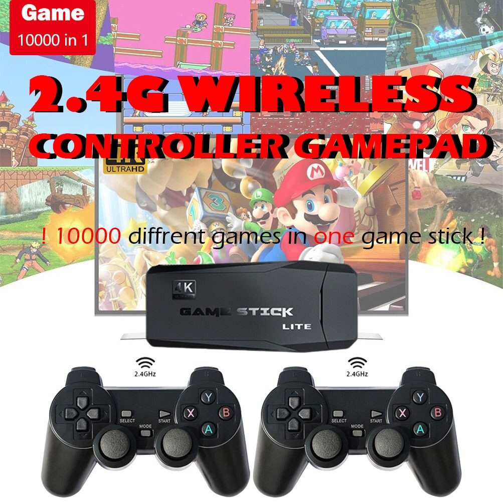 Game Stick Lite 4K TV Video Game Console With 2.4G Wireless Support CPS PS1  Classic Game with 2pcs gamepad | Lazada