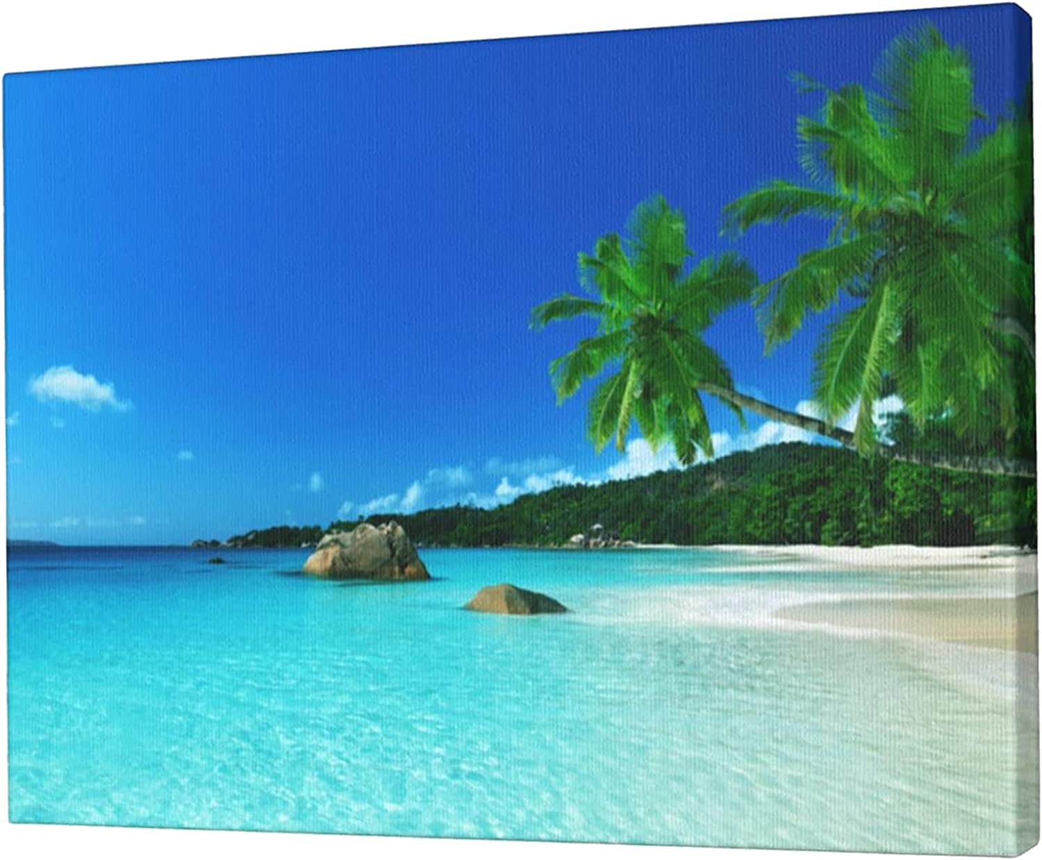 Beach Wall Art Canvas with Framed Fashion Sea Painting For Living Room Bathroom Seaside Colorful Modern Pictures For Bedroom Hallway Stairs Xinch 0728