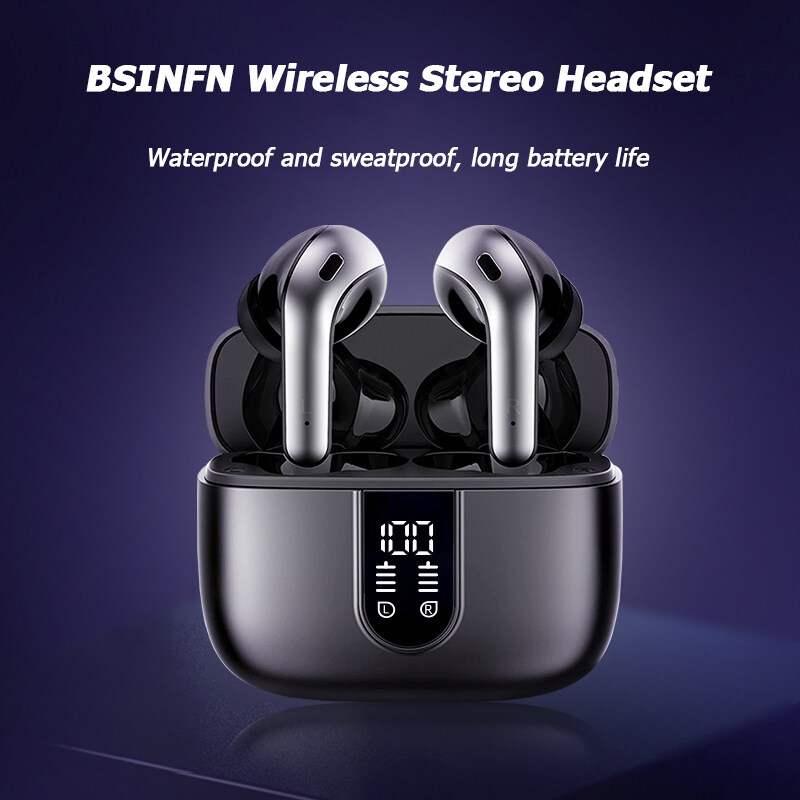 (1 ชิ้น) ชุดหูฟังบลูทูธไร้สาย, จอแสดงผลดิจิตอลขนาดใหญ่, คุณภาพเสียงระดับโรงภาพยนตร์ของแท้บลูทูธ 5.1 ฉนวนกันเสียงและลดเสียงรบกวน ราคา 1,198 บาท*ส่งฟรี