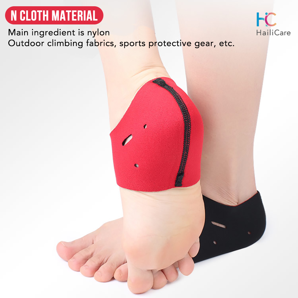 Hailicare 1 đôi Đục gót bao gồm trong nhà Che chân trong nhà Hỗ trợ mắt cá chân Vớ bảo vệ tất ấm Bọc gót chân