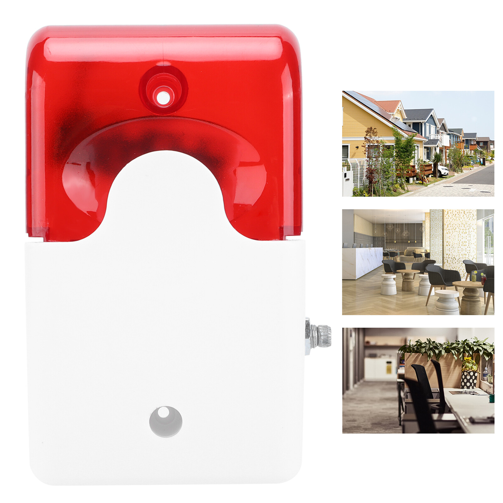 Đèn báo động có còi hú có dây nhấp nháy Còi báo động 12VDC cho các tòa nhà văn phòng quán bar khách sạn