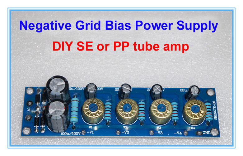 Tube Amp Negative Grid Bias Power Supply PCB Lắp Ráp 4 Kênh Cho PP Hoặc SE