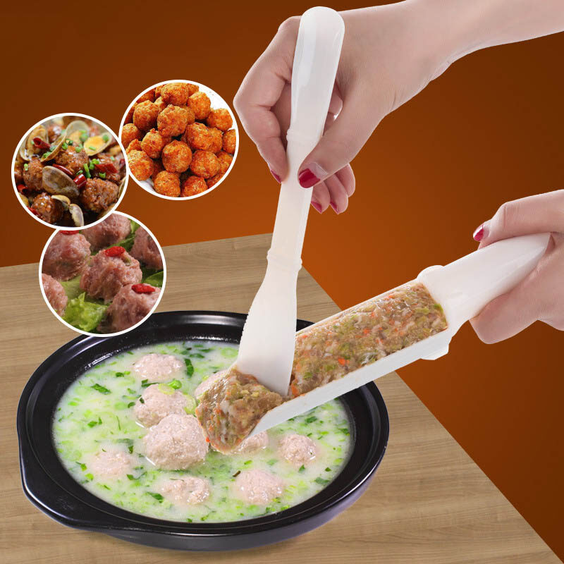Máy Làm Thịt Viên Baixuu Muỗng Gia Công Bóng Tôm Dụng Cụ Nhà Bếp Sản Xuất Thịt Viên Tiện Lợi Tự Làm Dụng Cụ Nấu Ăn Bằng Nhựa 1 Bộ