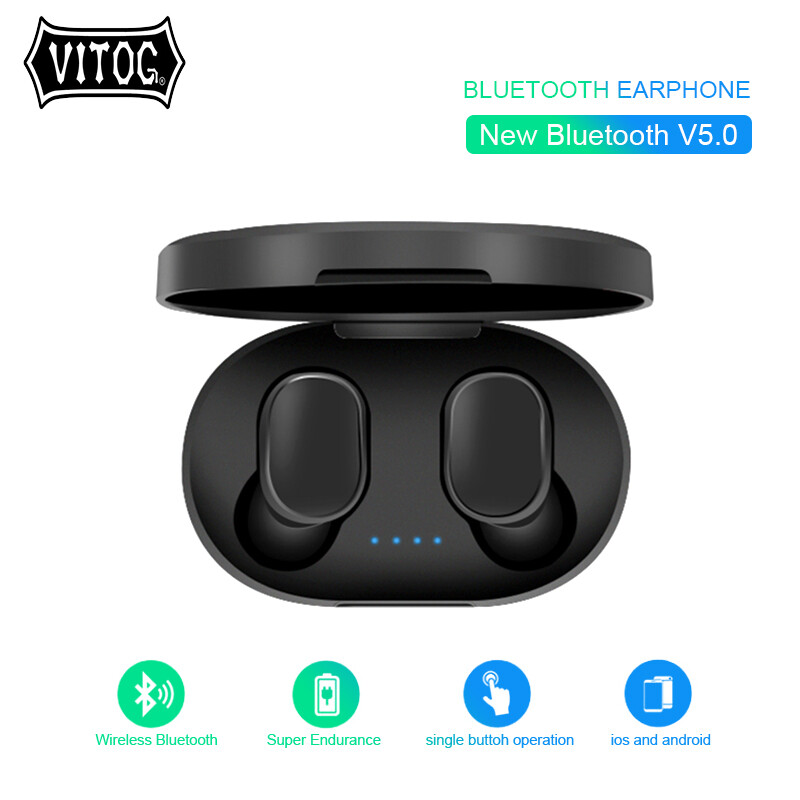 Tai Nghe Bluetooth A6S/E6s 5.0 TWS, Tai Nghe Nhét Tai Không Dây Xiaomi Redmi Airdots, Tai Nghe Chống Ồn, Màn Hình Kỹ Thuật Số Micro Cho Xiaomi Redmi Huawei Oppo Vivo Sony Samsung Airdots, Điện Thoại Di Động Android