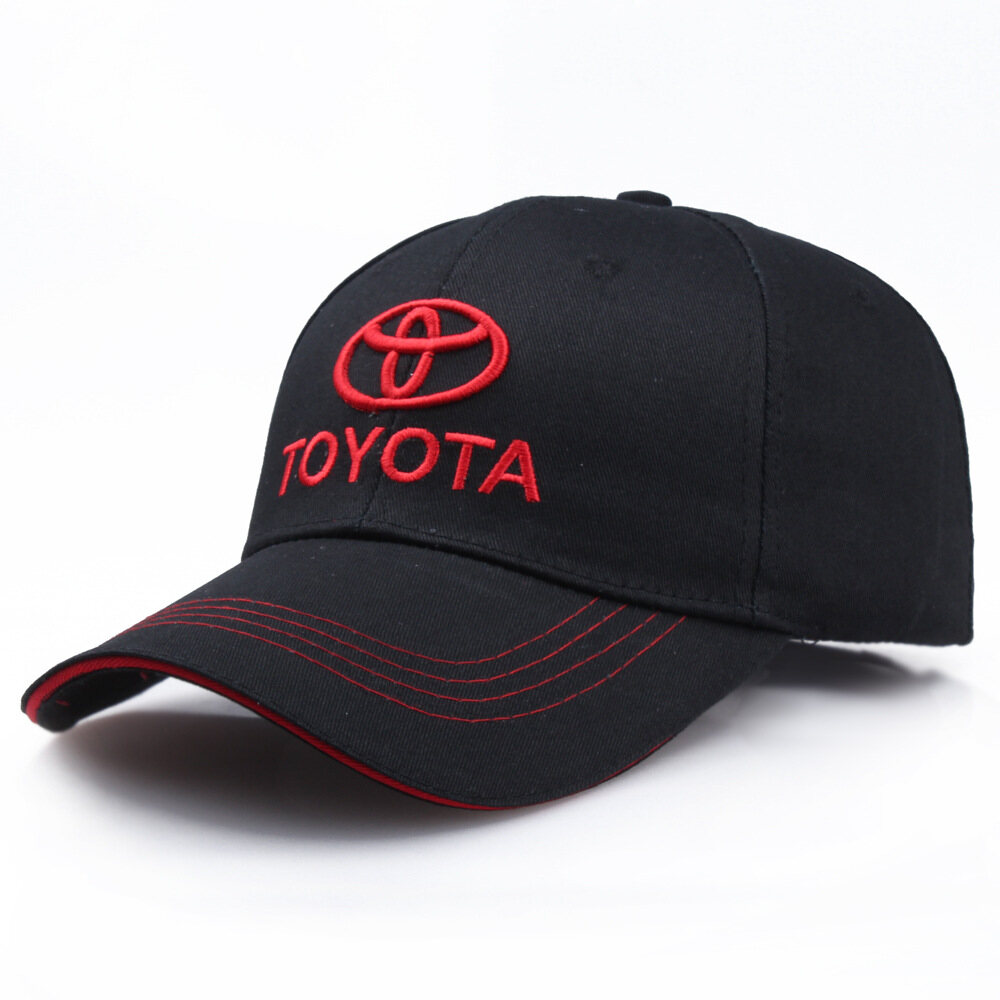 Nhãn hiệu thời trang mũ bóng chày toyota mũ lưỡi trai vành ngang thêu người đàn ông mũ chạy đua logo mũ thể thao xe máy mũ tài xế xe tải xương