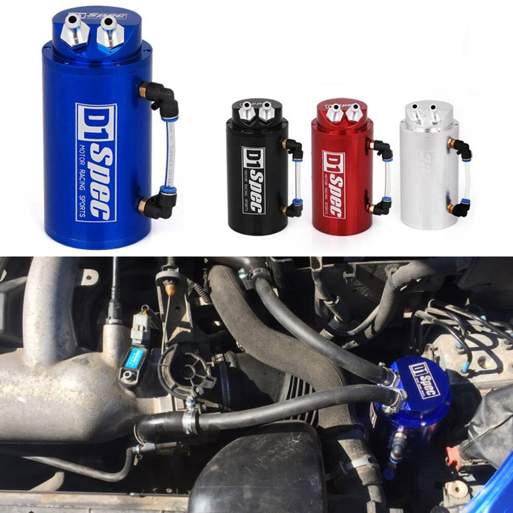 D1 Spec Dụng Cụ Dẫn Dầu Động Cơ Đua Bể Chứa Nước/Có Thể Tròn Phôi Nhôm 750 Ml Phụ Kiện Xe Hơi Phổ Thông (Màu Xanh)