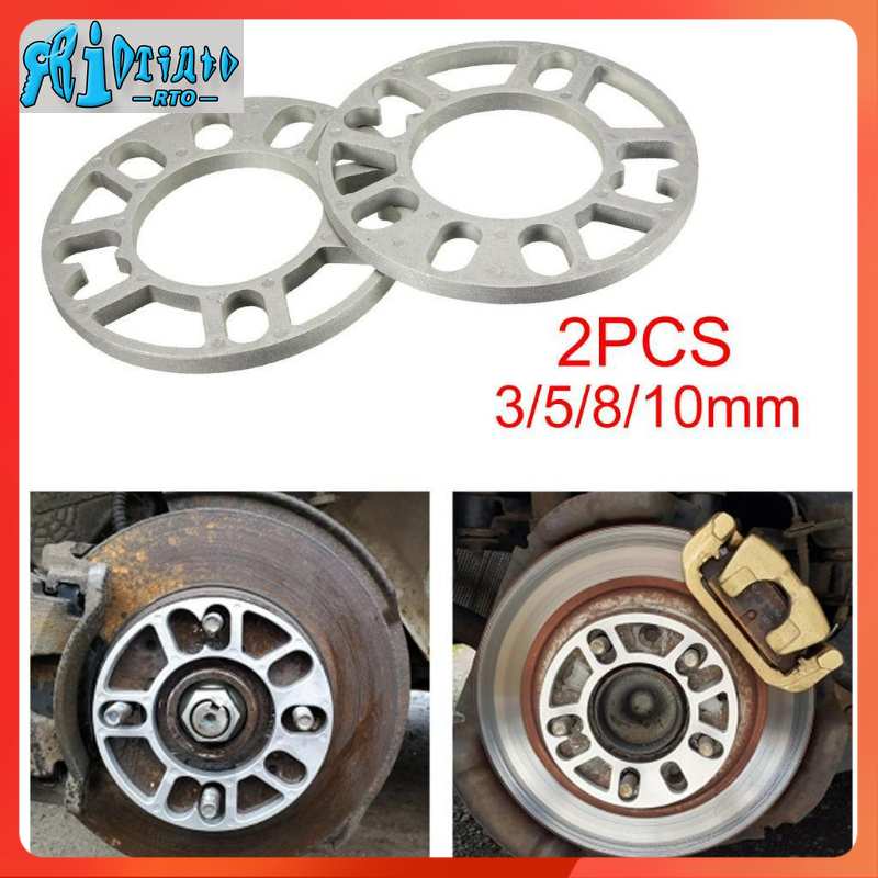 Rto 2 cái xe hơi phổ thông nhôm 3mm 5mm 8-10mm Miếng đệm bánh xe miếng Chêm 4 5 đinh cho 4x100 4x114.3 5x100 5x108 5x114.3 5x120