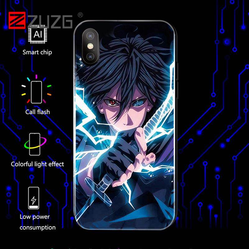 Sasuke Naruto Phone Case Iphone 11 Pro Max ZUZG Glowing LED Call