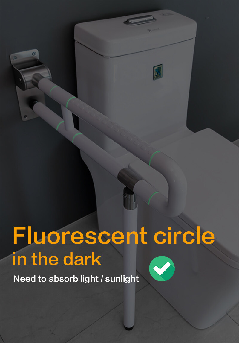 Toilet Handle Foldable Handrail safety With support legs Bathroom