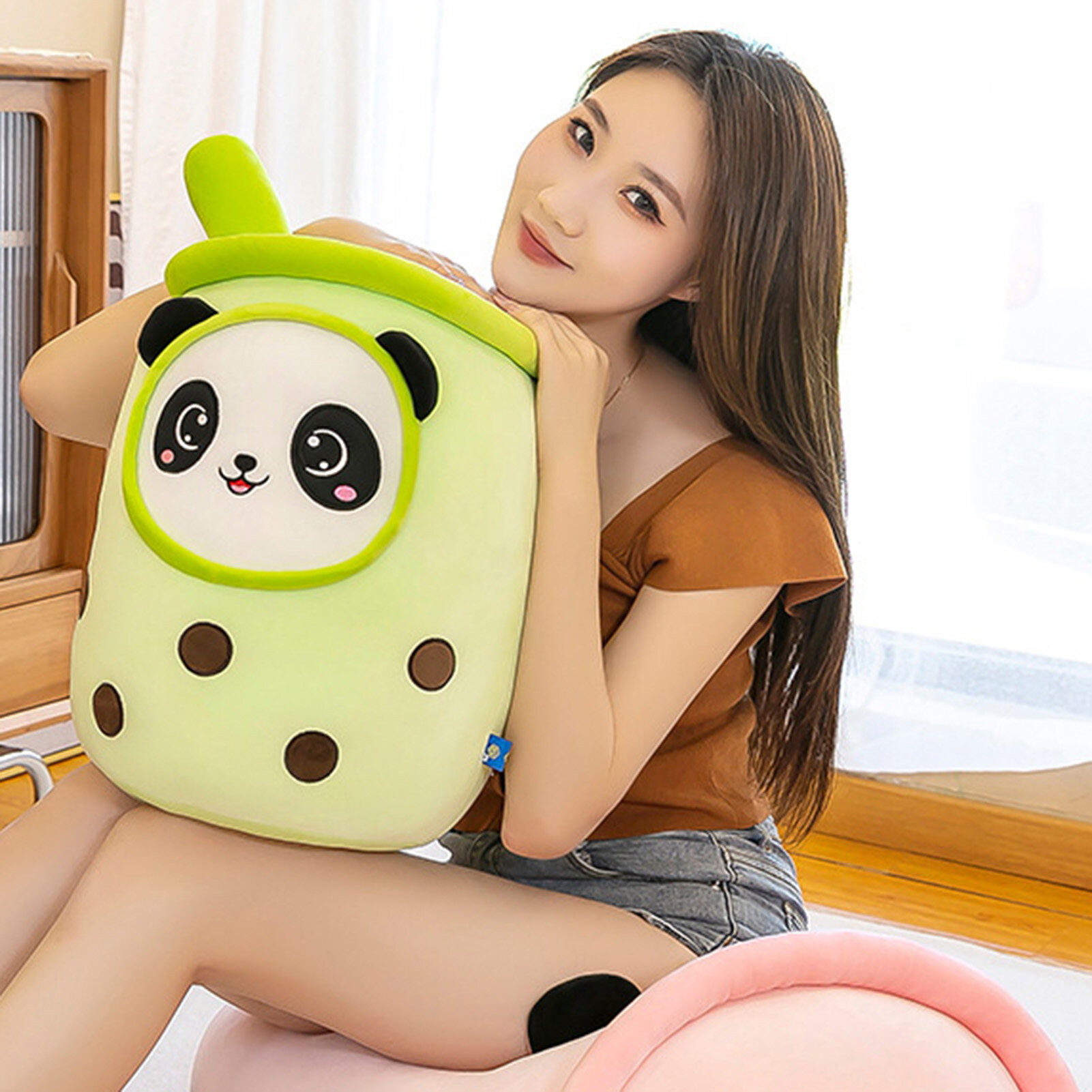 Đồ chơi nhồi bông trà sữa 24/35/50cm gối sô pha ngủ kèm lông mềm dễ thương đồ trang trí búp bê gấu trúc trà sữa đồ chơi gối nhồi bông quà tặng giáng sinh đồ chơi búp bê nhồi bông