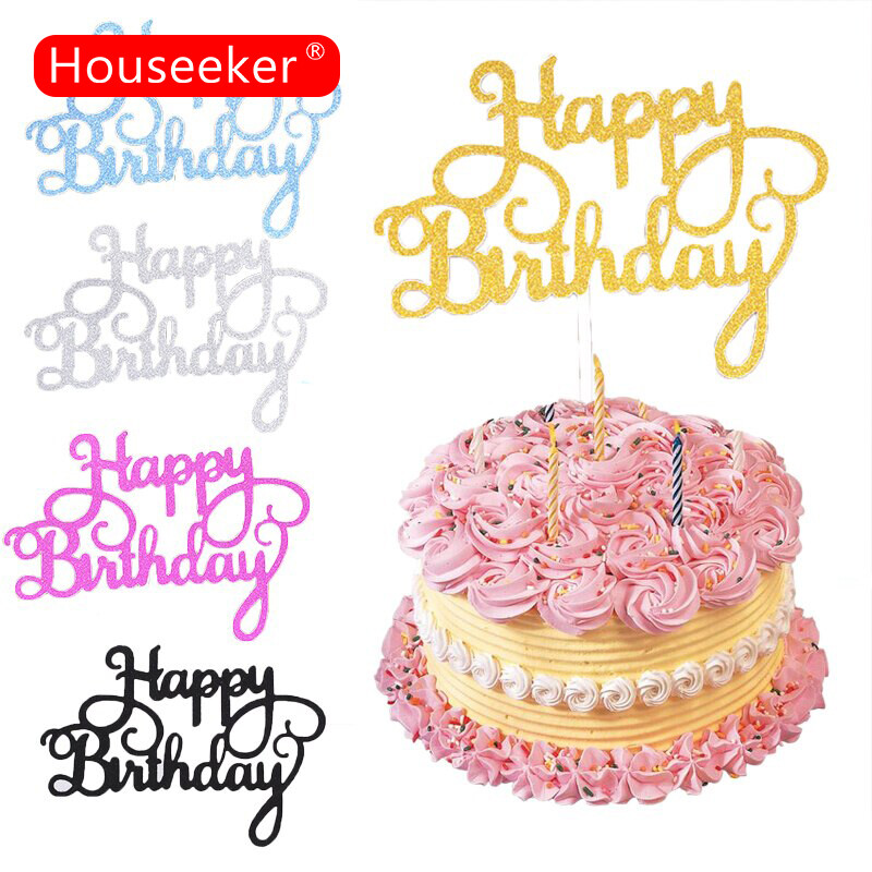 Trang Trí Bánh Mừng Sinh Nhật Vàng Hoa Giả Long Lanh Bánh Nhà Làm Dụng Cụ Trang Trí Baking Accessorries