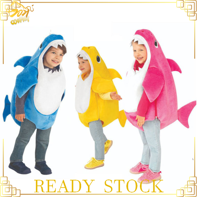 Unisex dễ thương toddler gia đình cá mập cos trang phục hóa trang halloween 3 màu cho trẻ em, bé cá mập jumpsuit