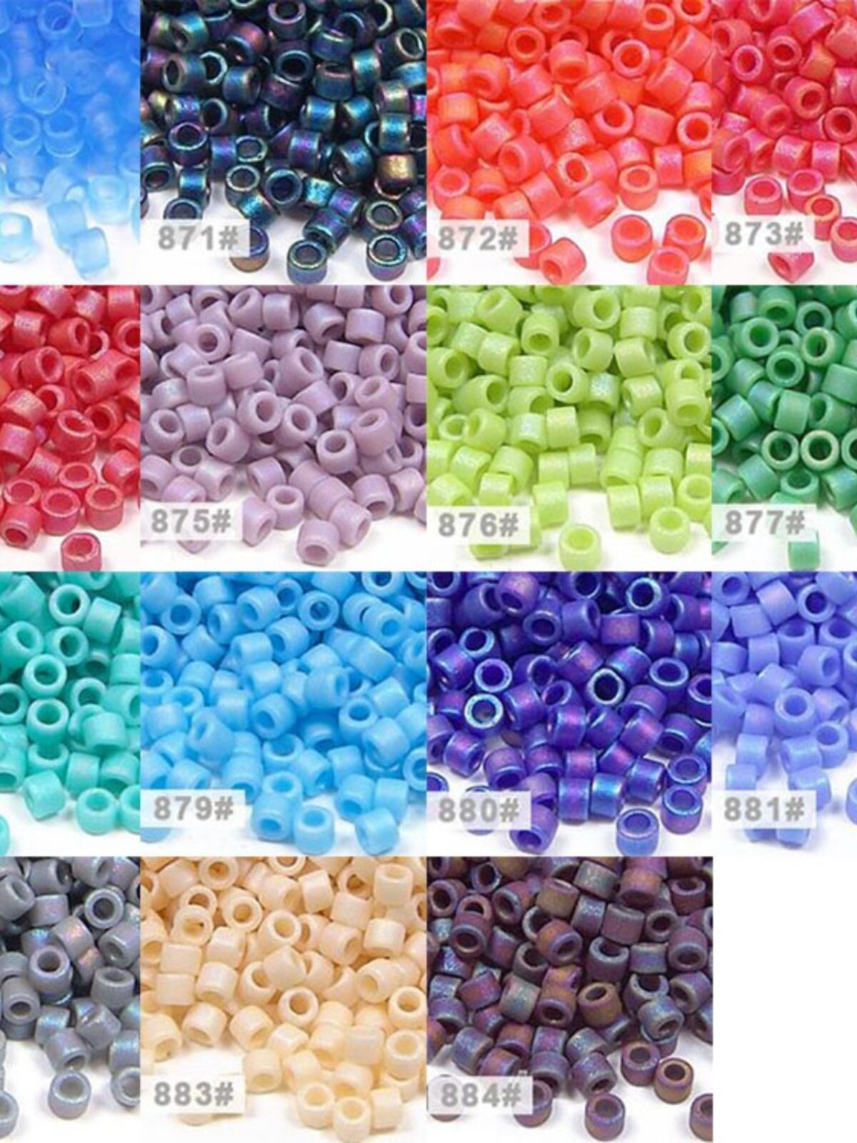❇miyuki miyuki db hạt cổ 1.6mm/2g/14 màu sắc loại mờ năm 871-884 phụ kiện tự làm