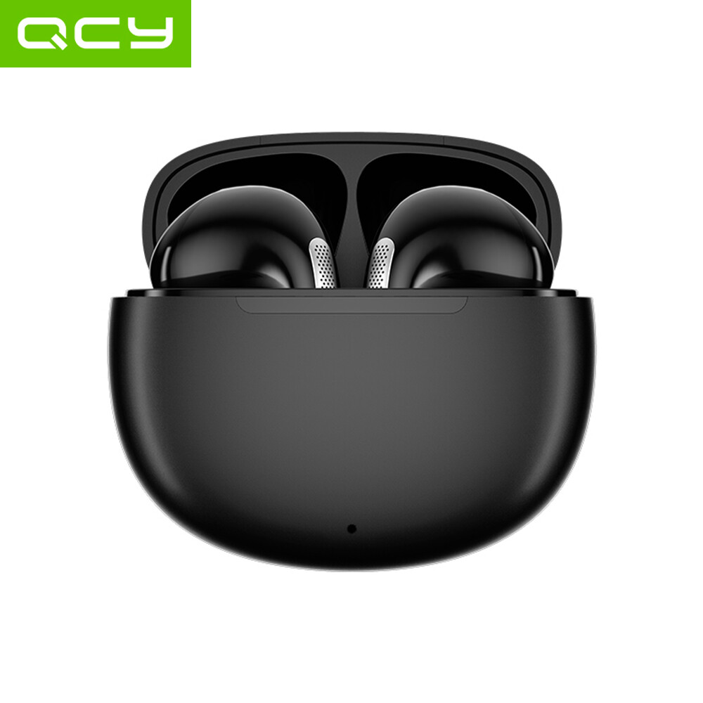 Qcy ailypods tai nghe bluetooth t20 tai nghe không dây tai nghe kiểu bán trong tai bốn mic & enc bt5.3 thời lượng pin lâu ipx4 chống nước và mồ hôi màu đen
