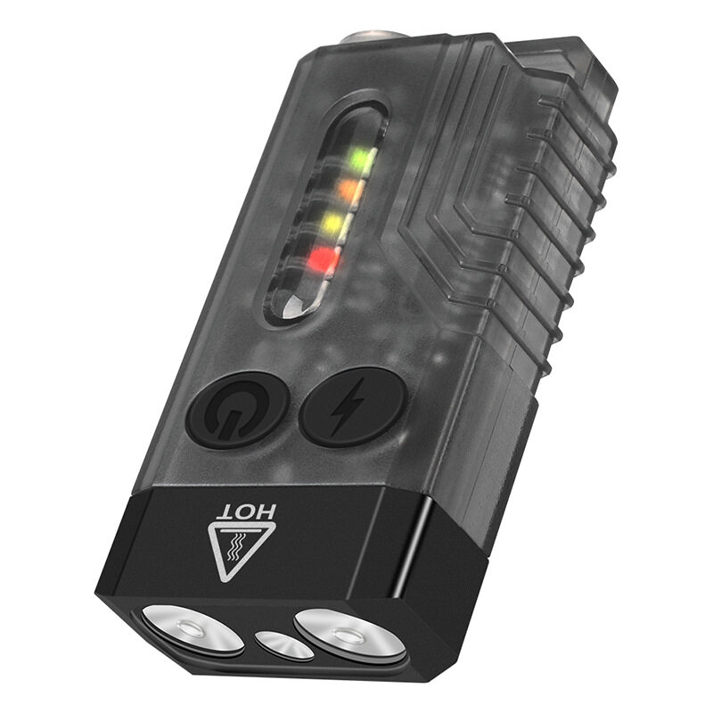 V10 Kép LED 1000lm ánh sáng mạnh chùm chìa khóa EDC Đèn Pin Với Sidelight