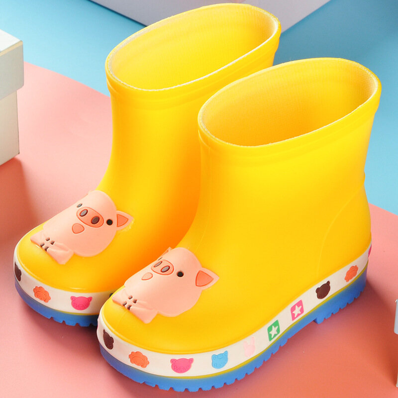 Ủng đi mưa hình heo con dễ thương cho trẻ em ủng đi mưa pvc cho bé trai và bé gái mẫu giáo trẻ em