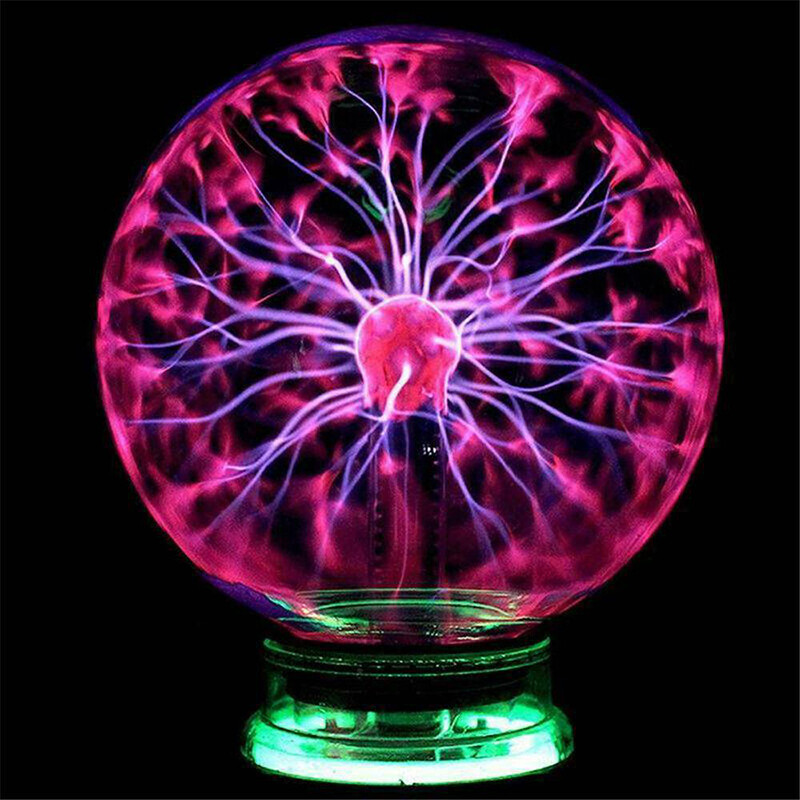 Shyli đèn cầu plasma ma thuật thủy tinh đèn bàn lớn đèn ngủ hình cầu cảm ứng us