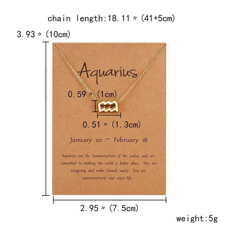 12 Dấu Hoàng Đạo Vòng Cổ Mặt Dây Chuyền Chòm Sao Cho Phụ Nữ Vòng Cổ Nam Đồ Trang Sức Quà Tặng Sinh Nhật Thời Trang Nhà Máy Bán Buôn