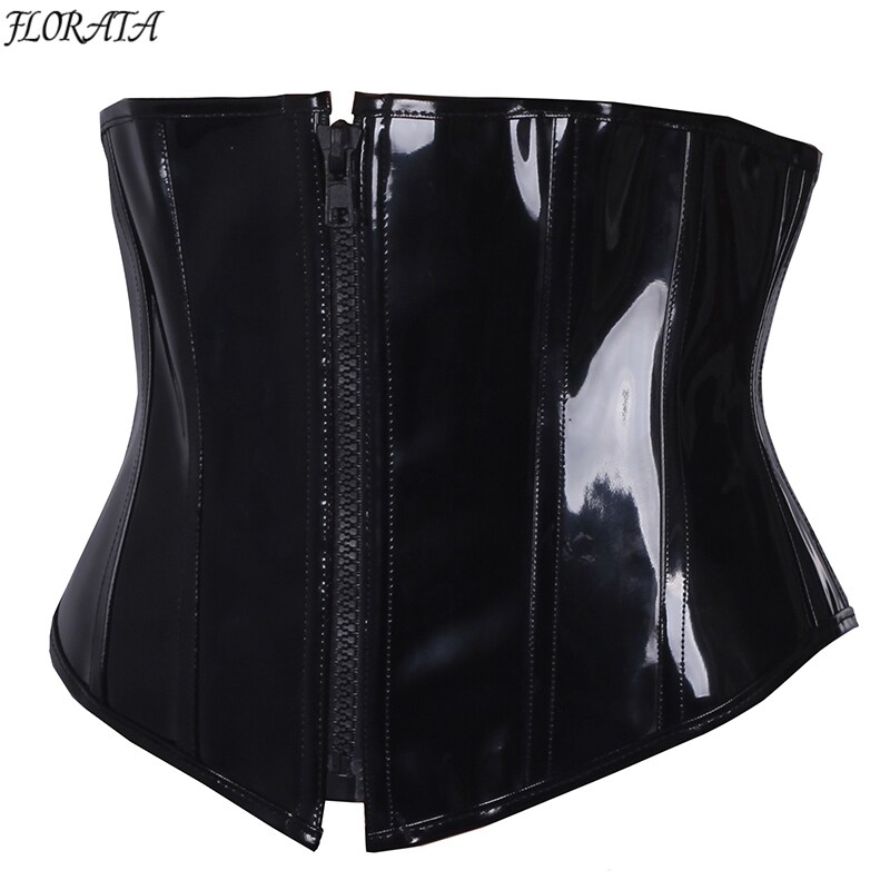 Florat áo nịt ngực giảm béo cho nữ và áo nịt ngực đồ lót pvc gợi cảm đồ định hình cơ thể màu đen áo nịt eo huấn luyện viên áo lót dưới ngực steampunk