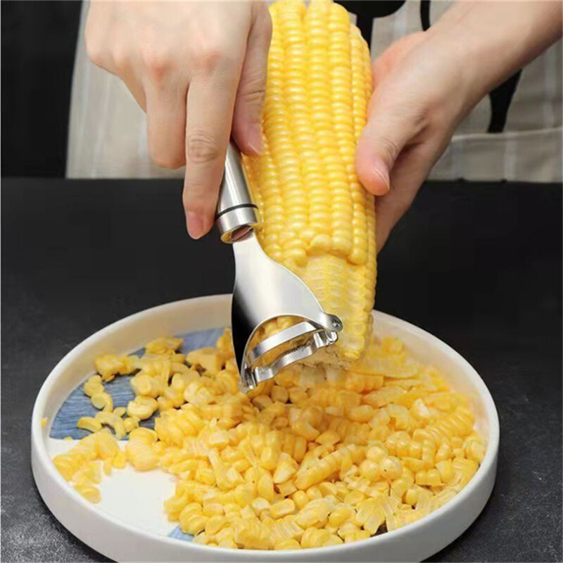 1 cái dụng cụ bóc vỏ ngô cày dụng cụ bóc vỏ ngô dụng cụ bóc vỏ ngô dụng cụ gọt vỏ rau củ quả loại lưu trữ dải ngô thép không gỉ