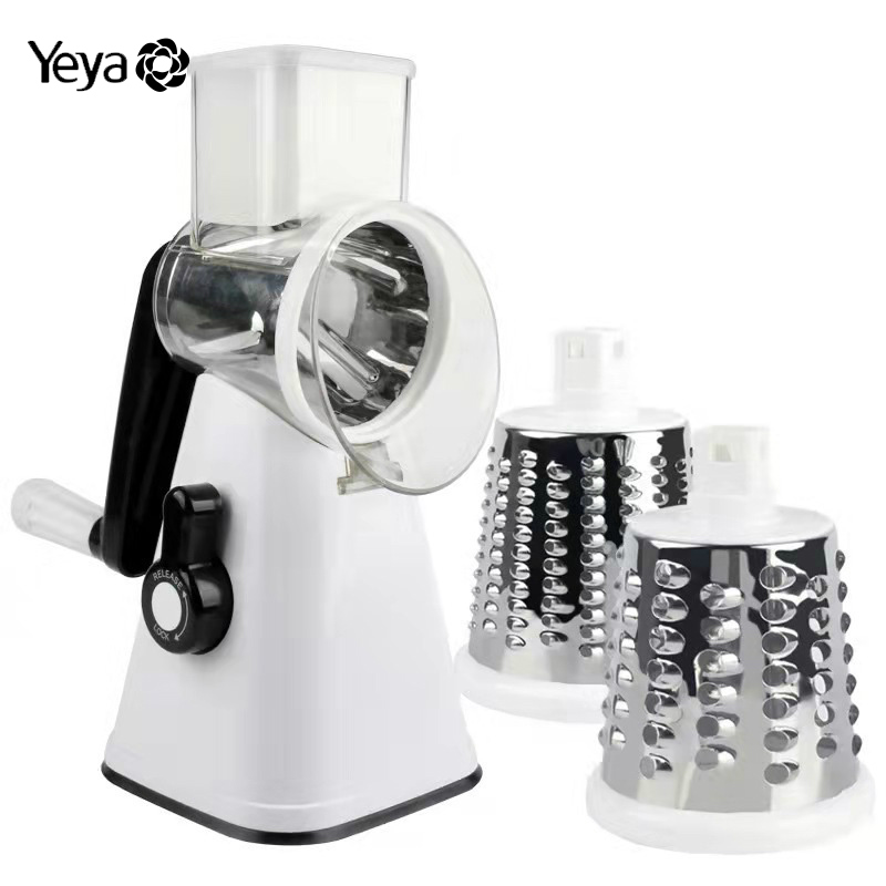 Multifunctional vegetable cutter Hand rock drum vegetable cutter slicer kitchen artifact potato shredded shredder grater ราคา 248 บาท*ส่งฟรี