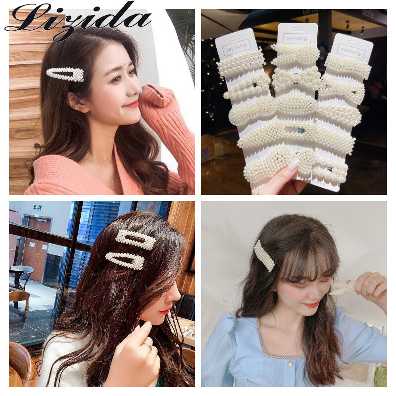 Lizida 2 chiếc kẹp tóc hàn quốc kẹp tóc nữ kẹp tóc chữ thập hình học phụ kiện tóc nữ
