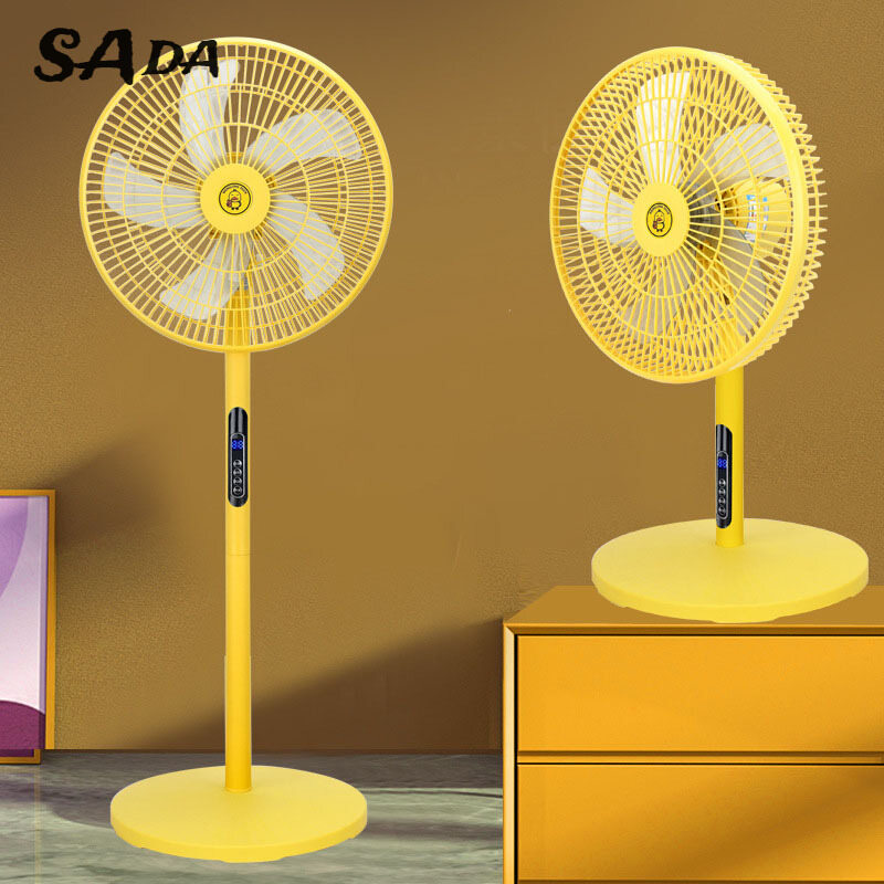 SADA vịt nhỏ Vịt Vàng Quạt Điện Quạt sàn hộ gia đình gió lớn câm lắc đầu cơ khí dọc quạt điện điều khiển từ xa