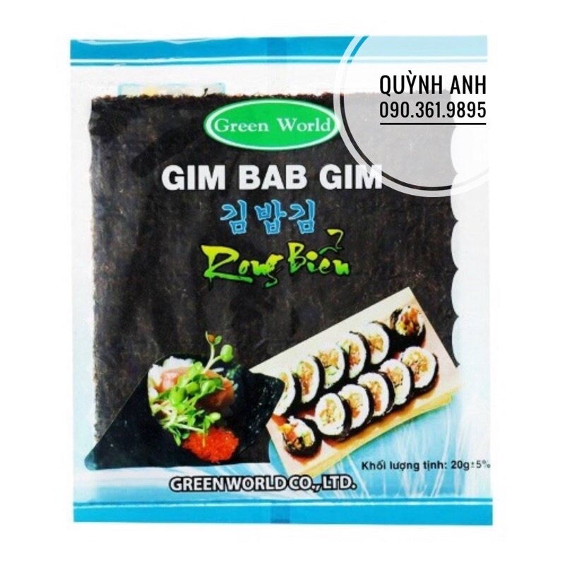 Rong biển cuộn cơm gim bab gim gói 20g
