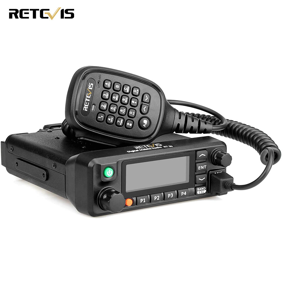 Retevis RT90 Mini Mobile Transceiver, Dual Band 3000 Channels, DMR Digital/Analog, High Power Car Radio, TDMA DTMF, Mobile Radio with Microphone (Black) ราคา 12,999 บาท*ส่งฟรี