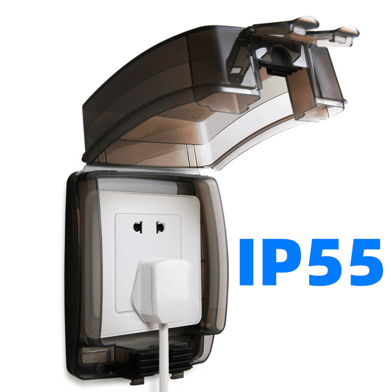 Ngoài Trời Hộp Chống Nước Pin Sạc Xe Hơi Đống Mưa Che Giấu Ổ Cắm Chuyển Đổi Splash Box Ổ Điện Chống Nước