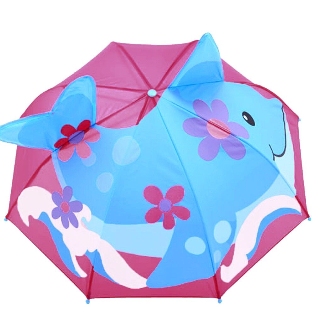 Liuyehumall ผ้าคลุมสำหรับให้นม Parasol สำหรับ Sun Rain ป้องกันรังสียูวี3D การ์ตูนร่มกลางแจ้ง