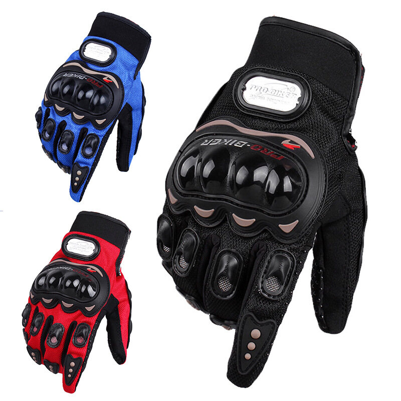 Pro Biker Sợi Carbon Đầy Đủ Ngón Tay Găng Tay Găng Tay, Găng Tay Đạp Xe Đua Xe Máy Găng Tay Probiker, 010405