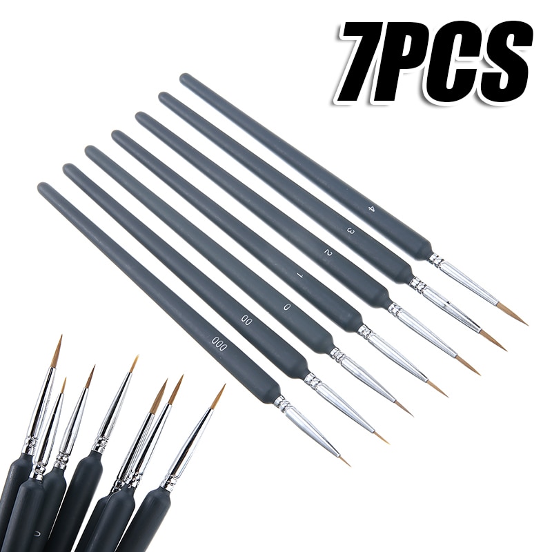 7 chiếc cọ vẽ chi tiết đầu siêu mịn cọ vẽ mô hình thu nhỏ nghệ thuật bút vẽ nghệ thuật cho mô hình thu nhỏ nhà sản xuất tranh