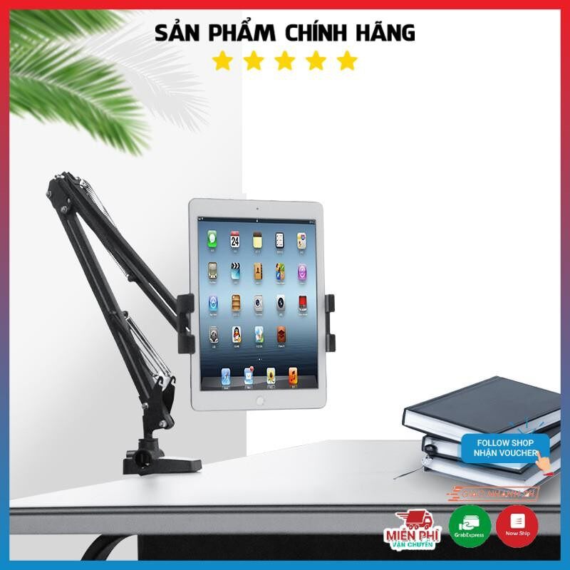 Giá đỡ kẹp bàn,giá đỡ điện thoại/ipad hợp kim kẹp đầu giường
