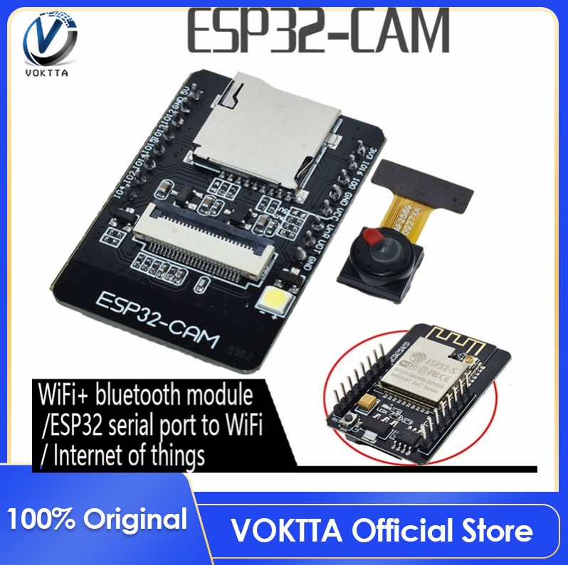 ESP32-CAM ESP-32S VOKTTA  Chính Hãng 100% Mô-đun WiFi ESP32 Nối Tiếp Với WiFi ESP32 Bảng Phát Triển CAM 5V Bluetooth Với Mô-đun Camera OV2640