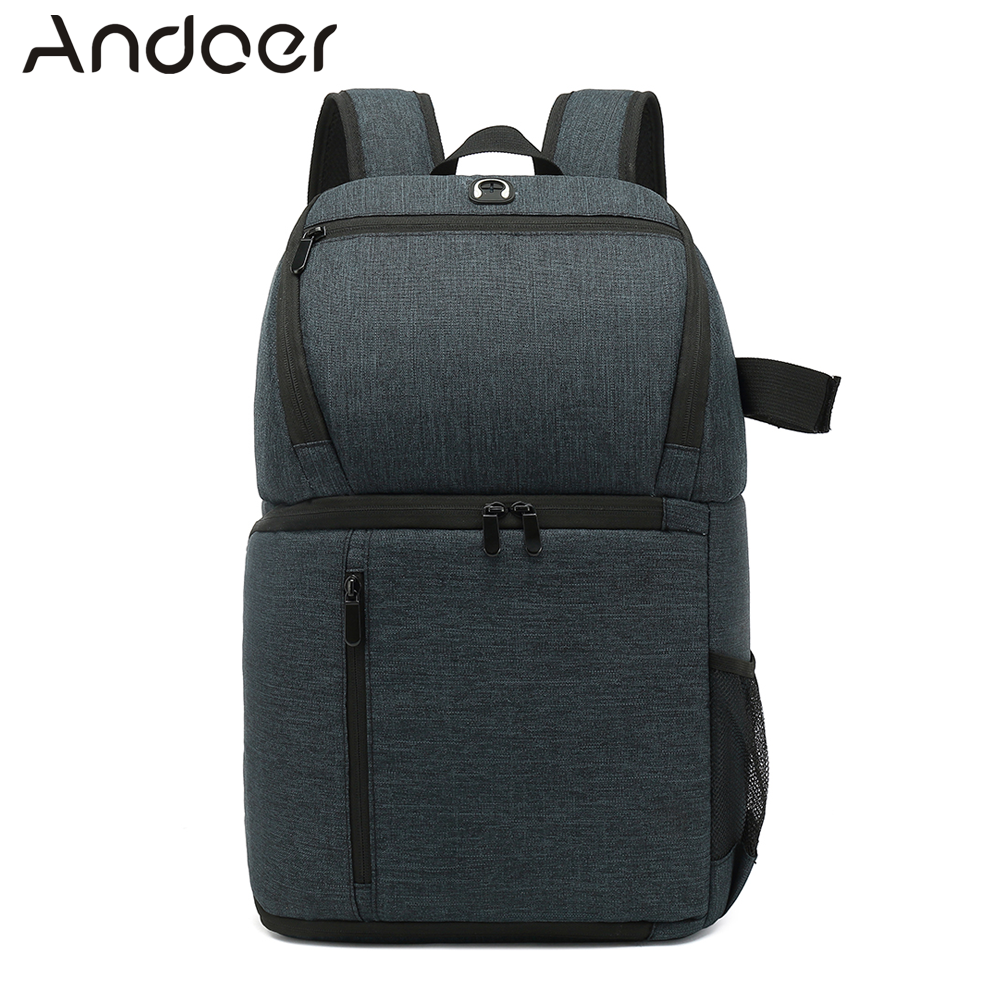 Andoer ba lô máy ảnh chống nước đa năng, túi đựng máy ảnh du lịch xách tay dung tích lớn