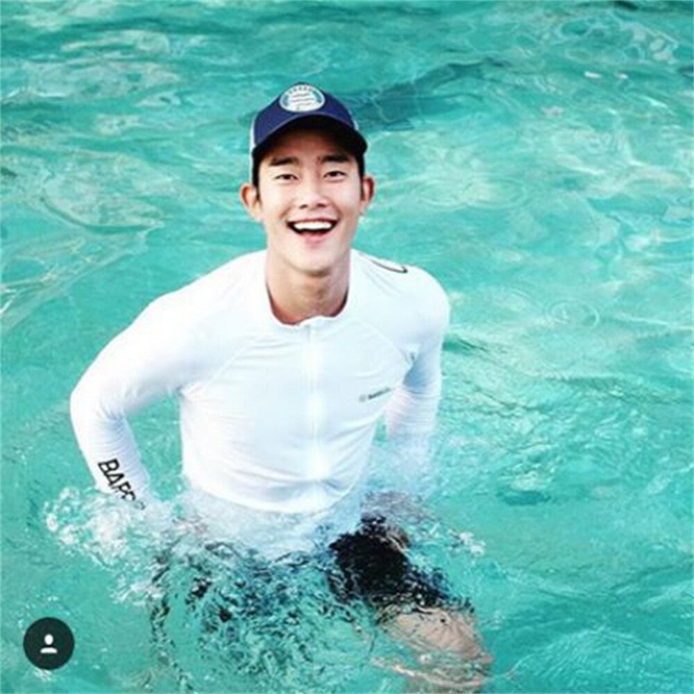 Nam Màu Trắng Đen Và Áo Quần Lặn Với Ngoài Trời Kéo Khóa Thể Thao Lặn Chống Nắng Áo Quần Lặn Nhanh Khô Trang Phục Bơi Nam