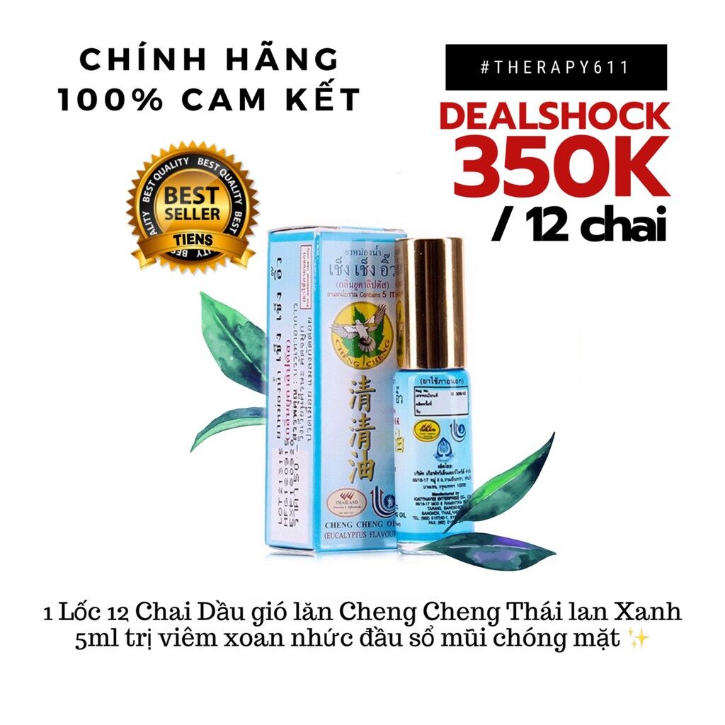 Dầu gió lăn thảo dược Cheng Cheng oil Thái Lan 5ml