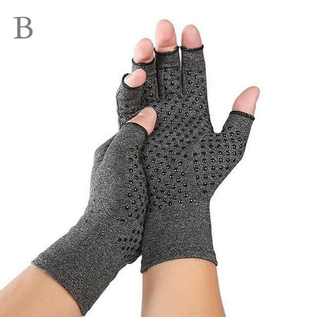 1คู่ถุงมือลดอาการปวดข้อ Premium Arthritic ร่วมนิ้วมือการรักษาการบรรเทาถุงมือปวดเปิดมือ