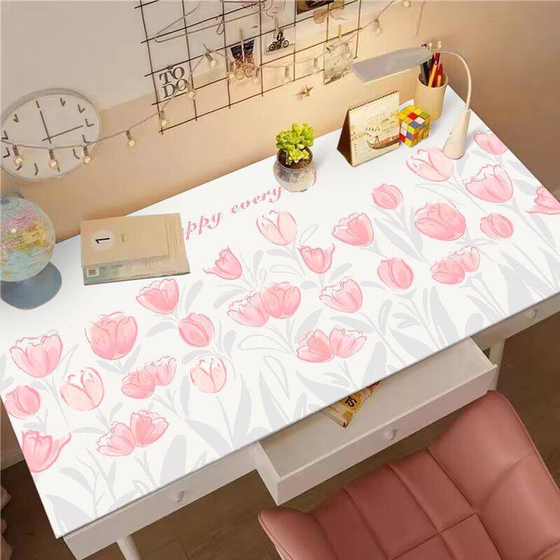 ❤️ hàng sẵn có❤️ khăn trải bàn chống nước chống bỏng không giặt thảm trải bàn phong cách ins hoa tulip high beauty value study thảm trải bàn bàn trang điểm zhuo khăn trải bàn