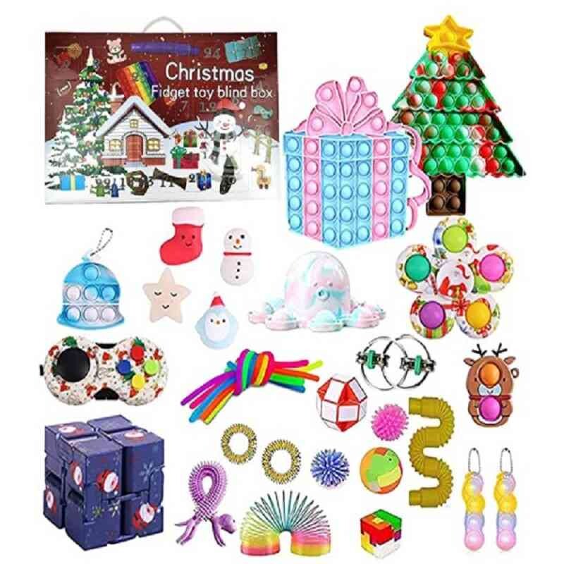 Hot 24 Fidget Toy Bag Mystery Box Advent Calendar Surprise Easter Gift 