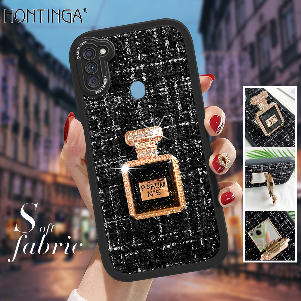 Hontinga ốp lưng cho samsung galaxy m31 m22 m12 m11 samsungm12 samsungm12 samsungm22 ốp lưng điện thoại bằng vải silicon mềm có gương ốp lưng bảo vệ máy ảnh ốp lưng chống sốc ốp lưng điện thoại ốp mềm cho bé gái