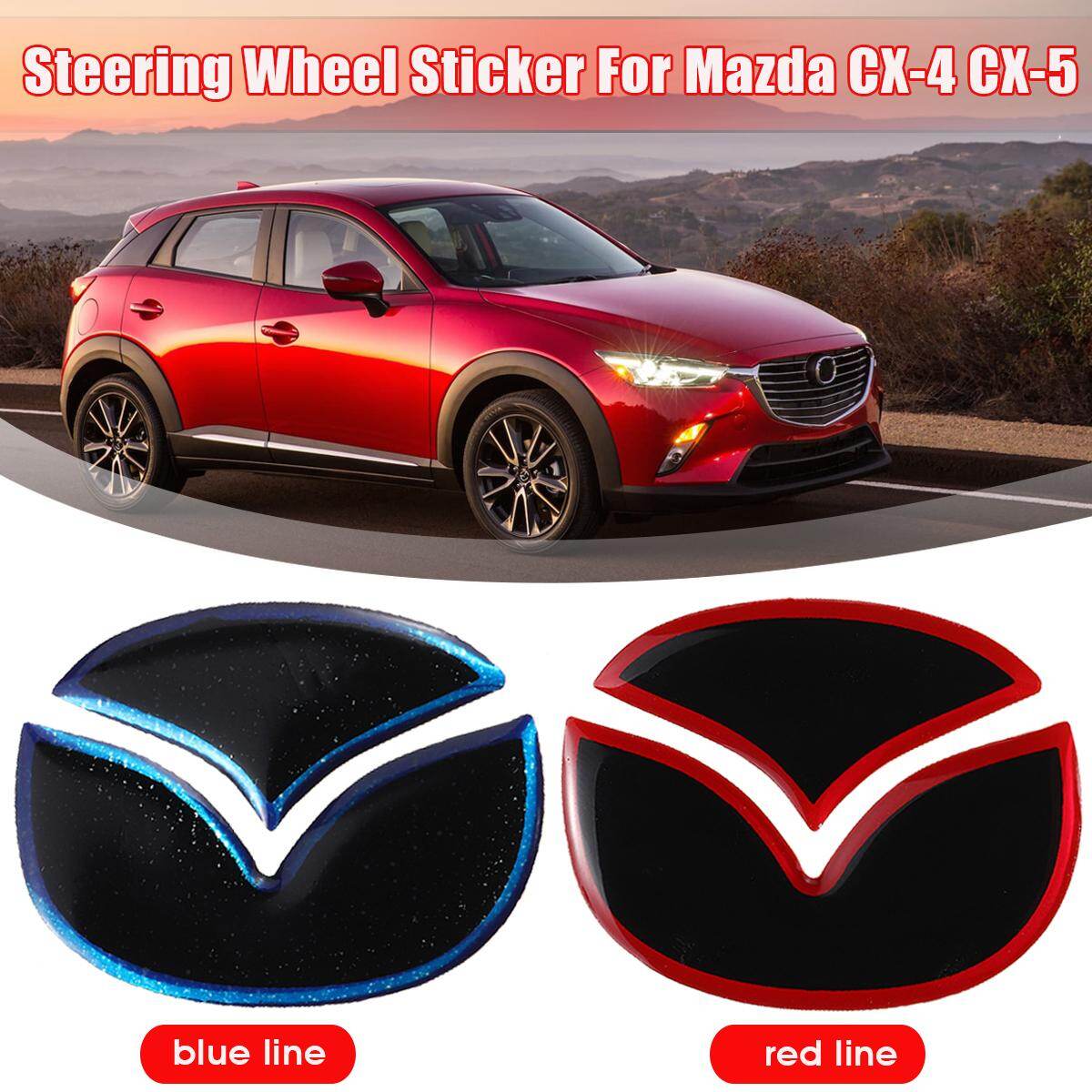 1pcs Interior Steering Wheel Stickers Trim Decorative For Mazda Cx 4 Cx 5 Blue Newegg Com
