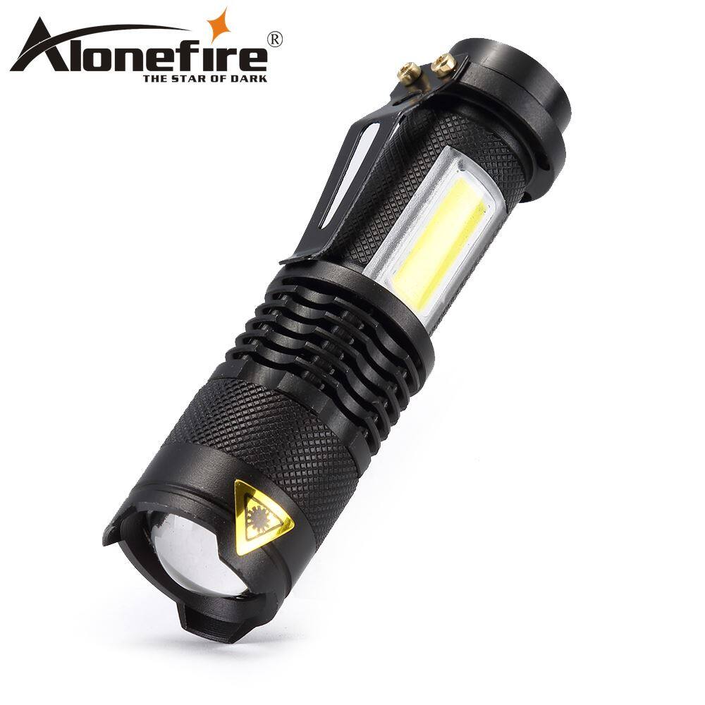 AloneFire Sk68 Cob Led Đèn Pin Xách Tay Mini Zoom Torchlight Không Thấm Nước Trong Ánh Sáng Cuộc Sống Đèn Lồng
