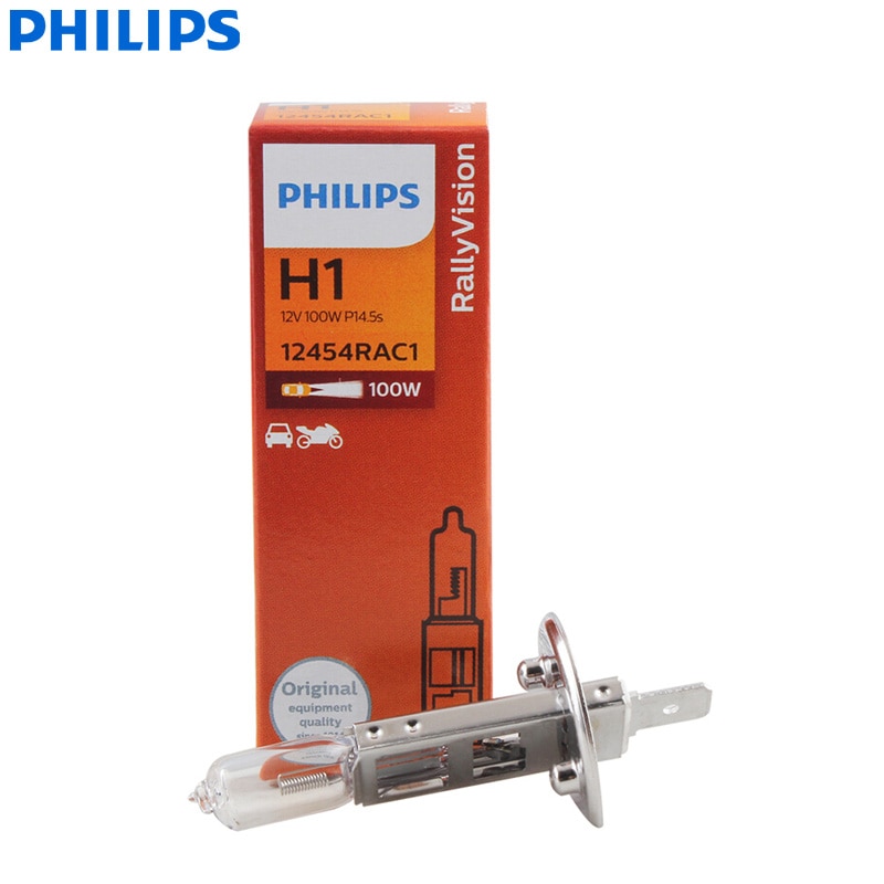 Đèn siêu sáng philips rally vision h1 12v 100w p14.5s 12454rac1 đèn pha ô tô halogen