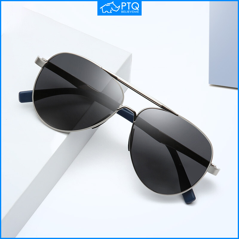 PTQ Sunglasses Aviator Sun glassesToad Glasses Men's Metal Polarized High Quality SunGlasses ราคา 234 บาท*ส่งฟรี