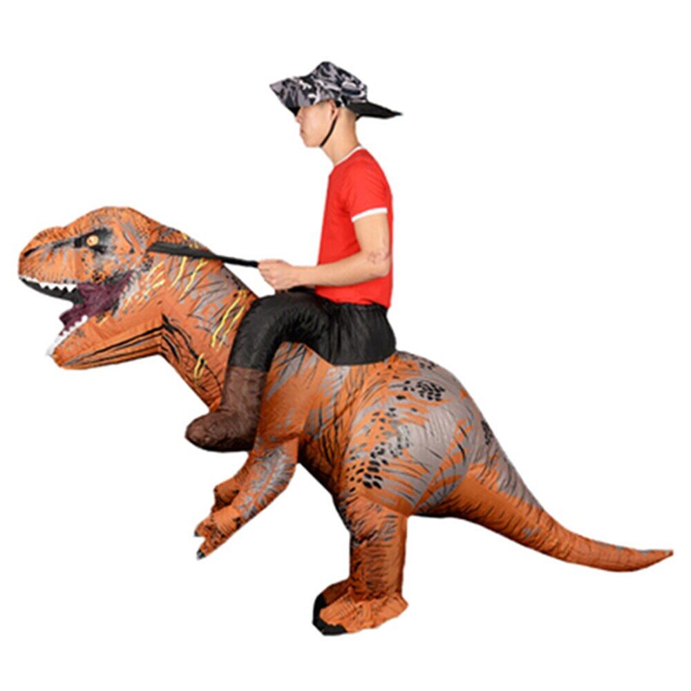 Linh vật vui nhộn trang phục halloween anime khủng long t rex bơm hơi hóa trang cho nam nữ trẻ em phim hoạt hình khủng long cưỡi trên