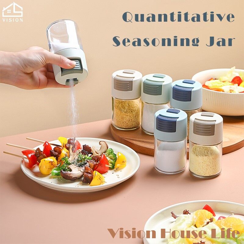 Vision bình lắc muối tiêu dạng ấn định lượng bình gia vị bột định lượng mỗi lần ấn 0.5g bình đựng gia vị gia vị định lượng gia dụng